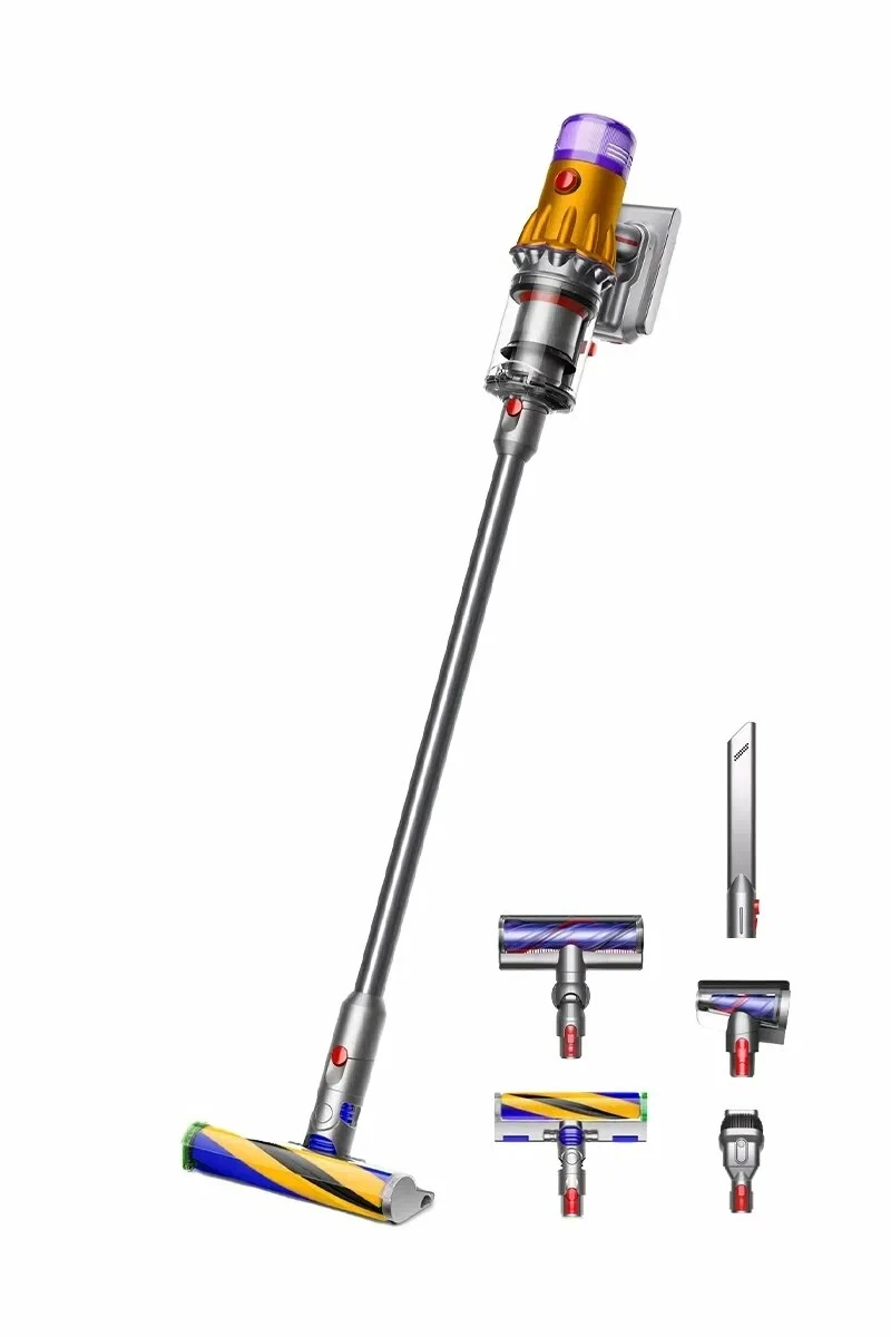 Пылесос Dyson V12 Detect Slim Absolute (SV46), yellow/nickel