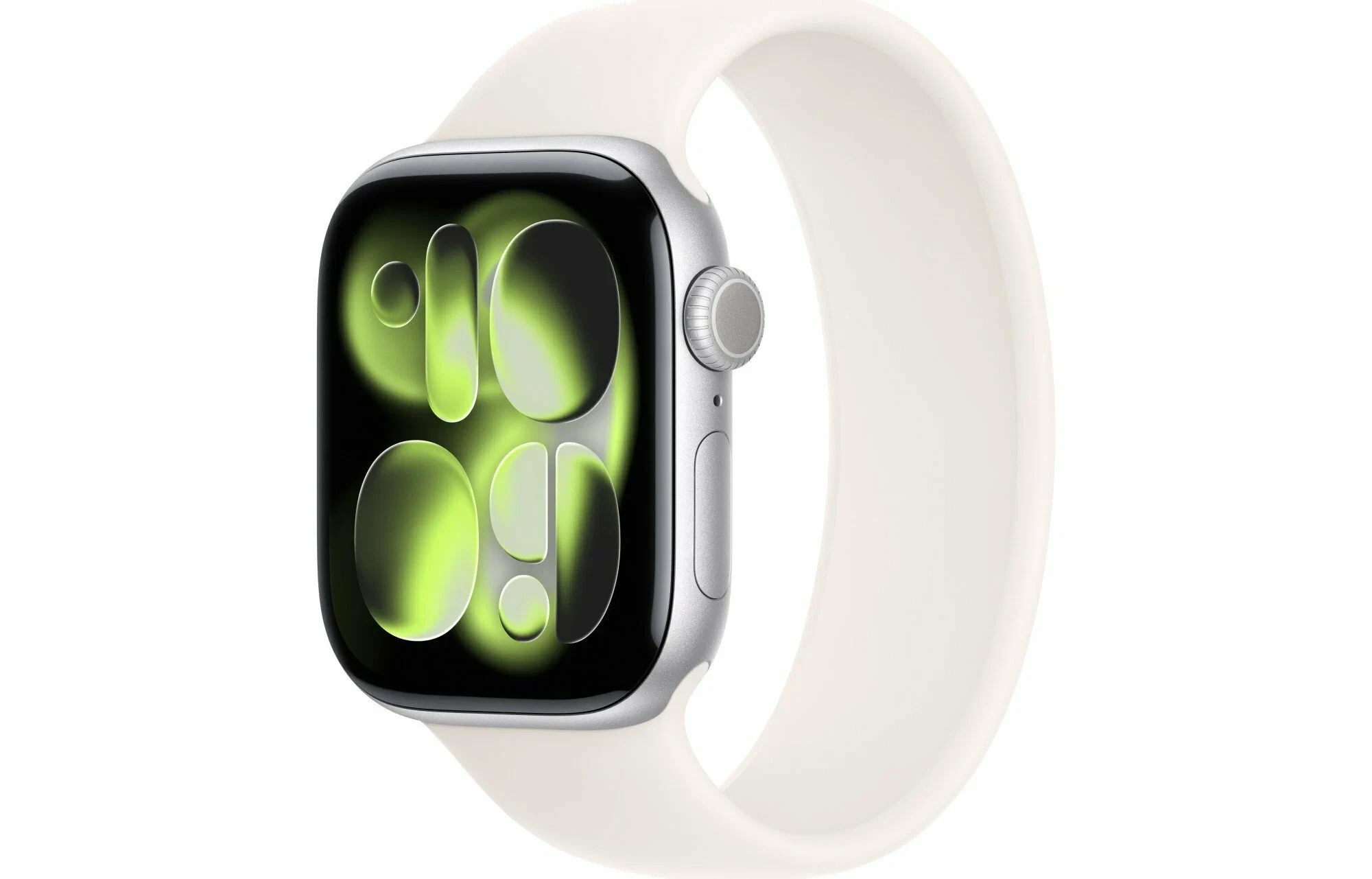 Apple Watch S11 42mm Silver Aluminum Case with Light Blush Solo Loop Size