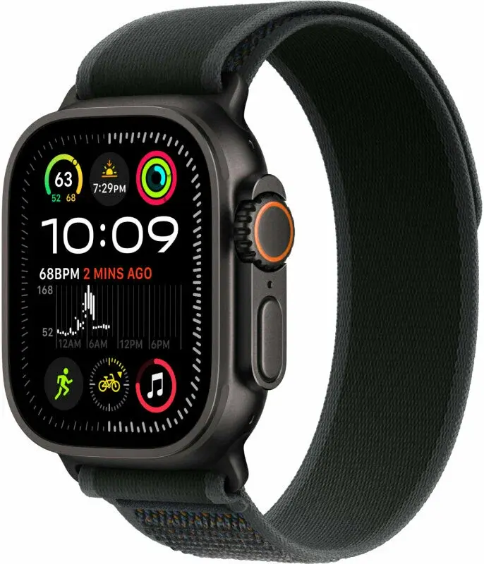Apple Watch Ultra 2 (2024) 49 мм Black Titan Black Trail Loop S/M