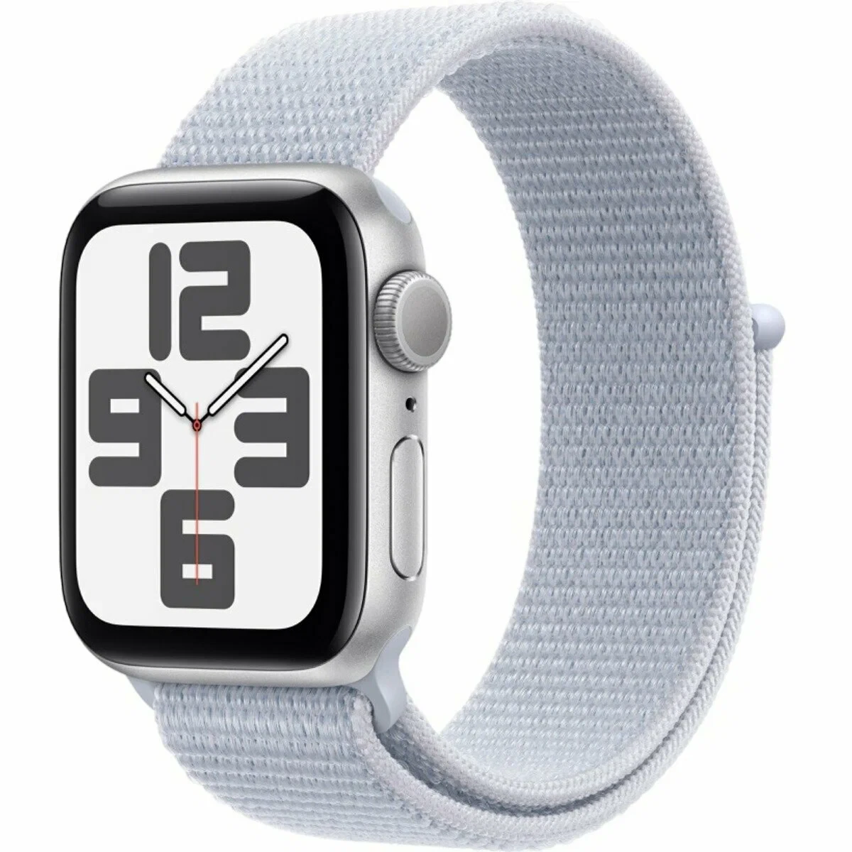 Apple Watch Series SE (Gen 2) 44 мм GPS, One Size Silver Aluminium Case, Blue Cloud Sport Loop