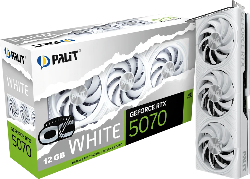 Видеокарта GeForce RTX 5070 12Gb Palit White OC NE75070U19K9-GB2050W