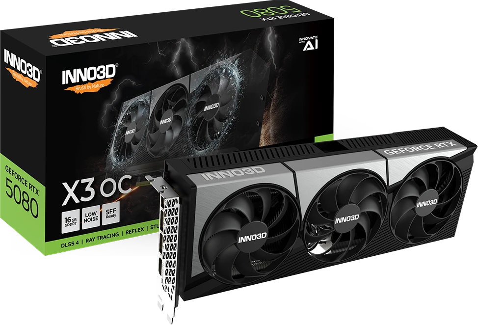 Видеокарта GeForce RTX 5080 16Gb INNO3D X3 OC N50803-16D7X-17603930
