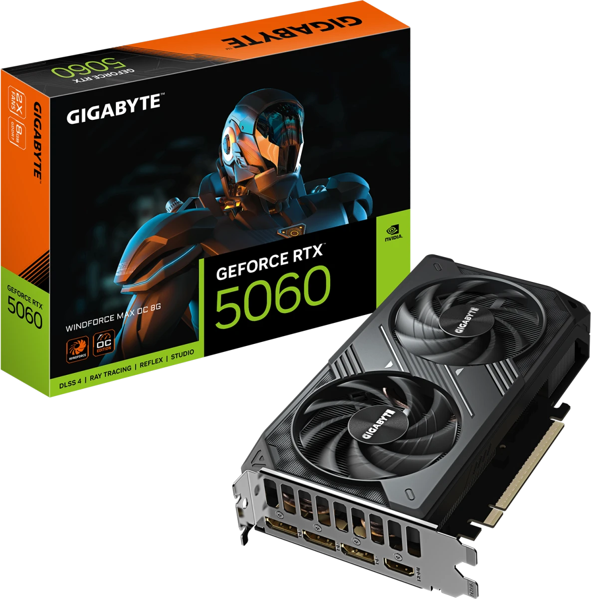 Видеокарта GeForce RTX 5060 8Gb Gigabyte GV-N5060WF2MAX OC-8GD