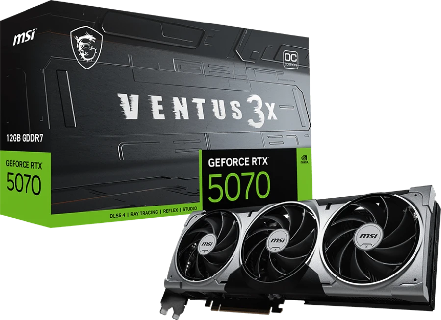 Видеокарта GeForce RTX 5070 12Gb MSI Ventus 3X OC