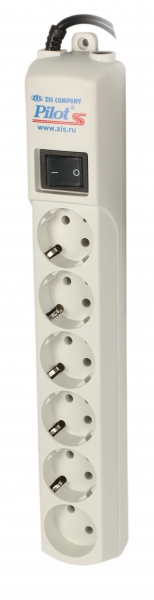 Сетевой фильтр 1,8м Pilot S белый (18553)
