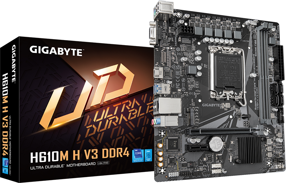Материнская плата 1700 Gigabyte H610M H V3 DDR4