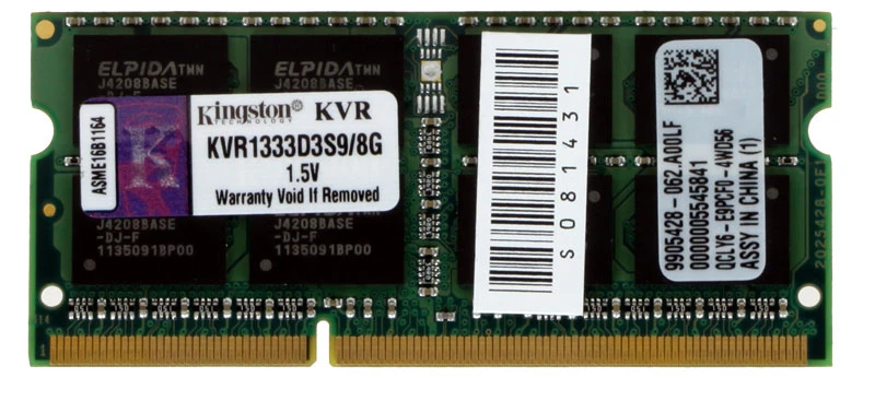 Модуль памяти SO-DIMM DDR3 8Gb Kingston 1333 KVR1333D3S9/8G