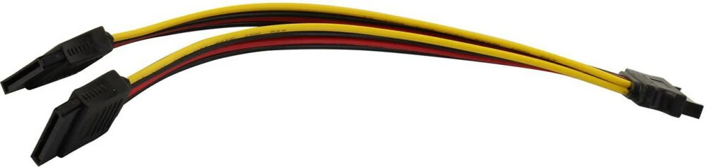 Переходник питания SATA-->SATAx2 ExeGate EX-CC-SATAM2F-0.15