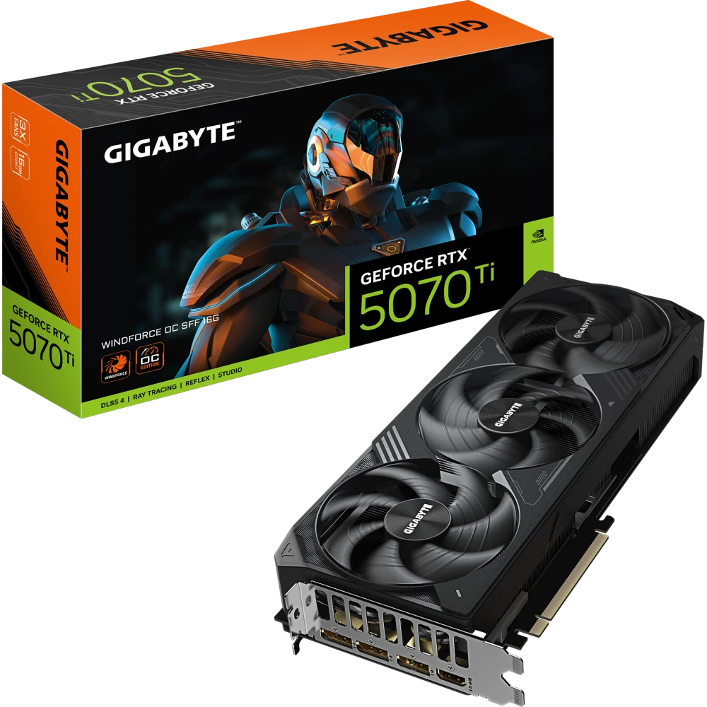 Видеокарта GeForce RTX 5070Ti 16Gb Gigabyte GV-N507TWF3OC-16GD
