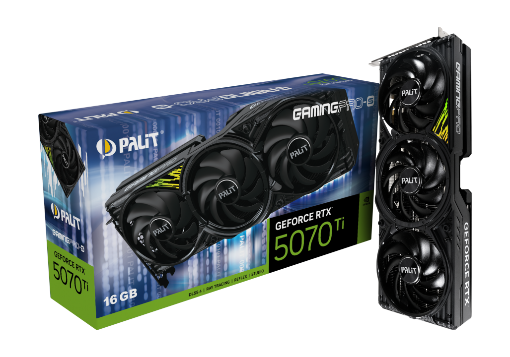 Видеокарта GeForce RTX 5070Ti 16Gb Palit GamingPro-S NE7507T019T2-GB2031U