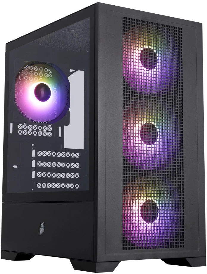 Корпус 1stPlayer Go2 ARGB Black Go2-BK-4F7