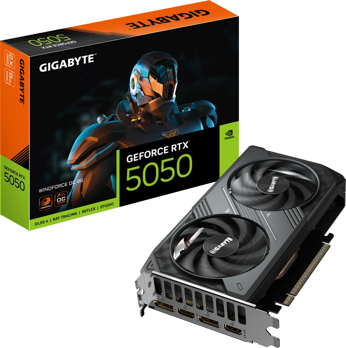 Видеокарта GeForce RTX 5050 8Gb Gigabyte GV-N5050WF2OC-8GD