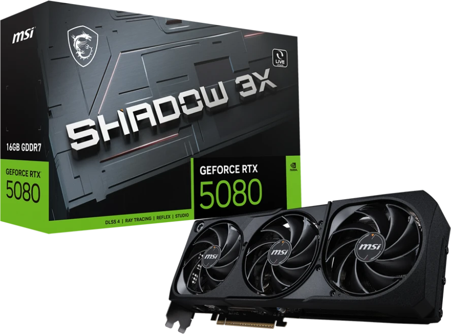 Видеокарта GeForce RTX 5080 16Gb MSI Shadow 3X