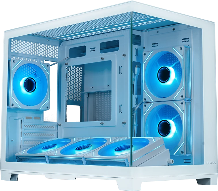 Корпус Xastra QW500M 6ARGB-C10-UC White QW500M-6FM12A-C10-UC-WH