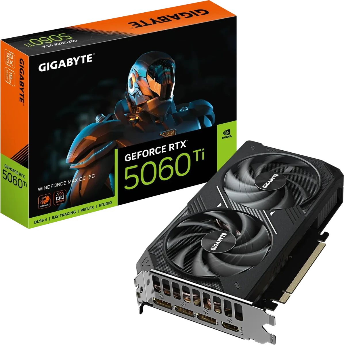 Видеокарта GeForce RTX 5060Ti 16Gb Gigabyte GV-N506TWF2MAX OC-16GD