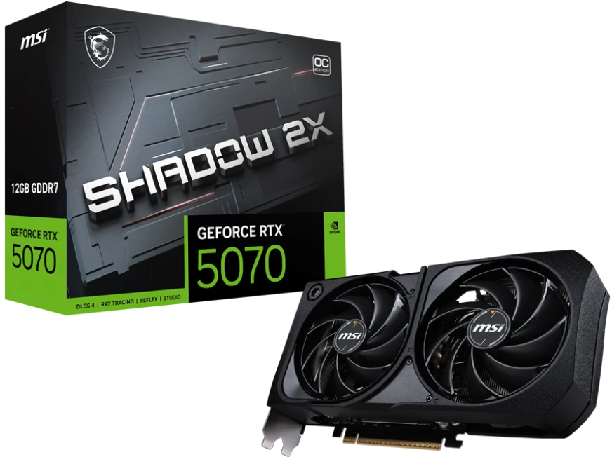 Видеокарта GeForce RTX 5070 12Gb MSI Shadow 2X OC