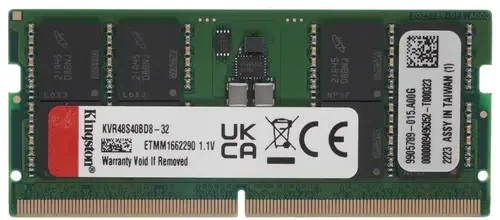 Модуль памяти SO-DIMM DDR5 32Gb Kingston 4800 KVR48S40BD8-32