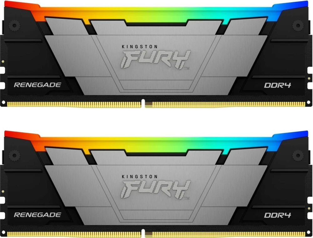 Модуль памяти DDR4 64Gb (2x32Gb Kit) Kingston 3200 Fury Renegade RGB KF432C16RB2AK2/64