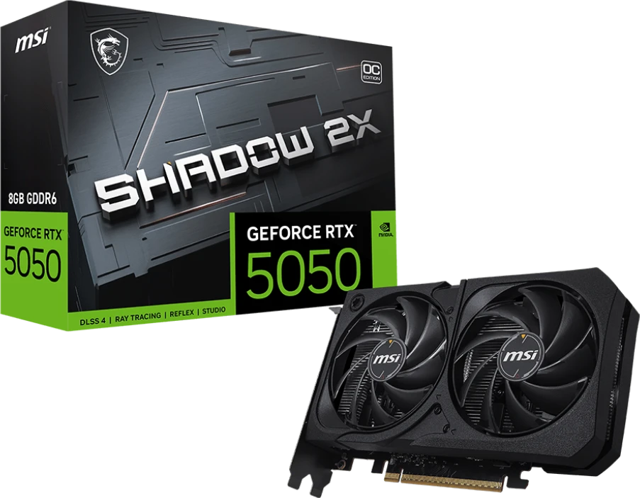 Видеокарта GeForce RTX 5050 8Gb MSI Shadow 2X OC