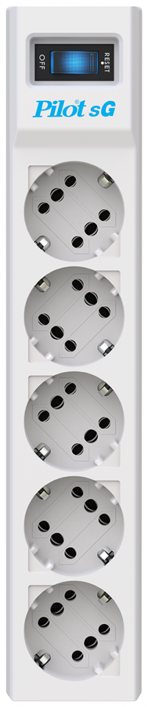 Сетевой фильтр 1,8м Pilot SG 5x10 белый (SG new)