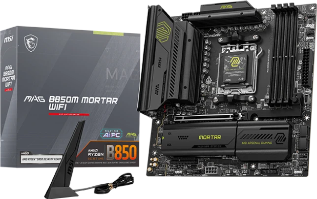 Материнская плата AM5 MSI B850M MAG Mortar WIFI